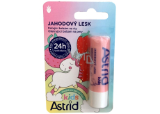 Astrid Kids Jahodový lesk pečující balzám na rty pro děti 4,8 g