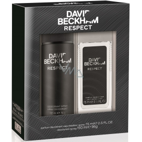 David Beckham Respect parfémovaný deodorant sklo pro muže 75 ml + deodorant sprej 150 ml, kosmetická sada