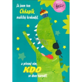 Ditipo Hrací přání k narozeninám Já jsem chňapík, Chňapík, maličký krokodýl 224 x 157 mm