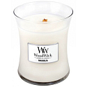 WoodWick Magnolia - Magnólie vonná svíčka s dřevěným knotem a víčkem sklo střední 275 g