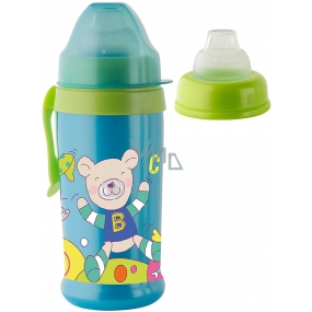 Rotho Babydesign Cool Friends 10+ měsíců nekapající láhev plastová Boy - silikonový náustek 360 ml