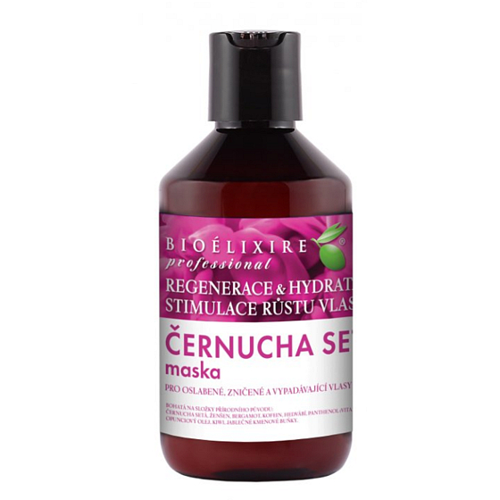 Bioelixire Černucha Setá maska na vlasy slabé, zničené, vypadávající 300 ml