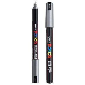 Posca Univerzální akrylátový popisovač 0,7 mm Stříbrná PC-1MR
