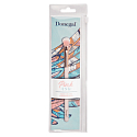 Donegal Pink Ink kosmetický štětec na stíny se syntetickými sametovými štětinami 16 cm