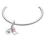 Charm Sterlingové stříbro 925 Disney Medvídek Pú - Narozeninový Medvídek Pú, 2v1 přívěsek na náramek narozeniny