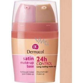 Dermacol Satin Make-up Base & 24h Control 2v1 make-up báze a make-up 03 2x15 ml