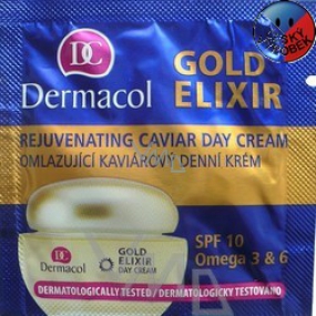 Dermacol Gold Elixir SPF10 Omlazující kaviárový denní krém 1,5 ml
