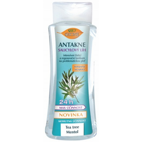 Bione Cosmetics Antakne Salicylový líh s Tea tree a mentolem 255 ml