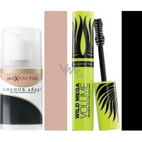 Max Factor Colour Adapt make-up 55 Blushing Beige 34 ml + Wild Mega Volume řasenka černá 11 ml