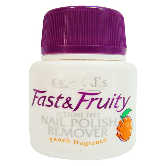Easy Nails Fast & Fruity odlakovač na nehty s houbičkou Broskev 50 ml