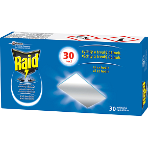 Raid polštářky náhradní náplň do elektrického odpařovače, 30 ks Raid polštářky náhradní náplň do elektrického odpařovače, 30 ks
