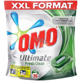 Omo Ultimate Fresh Clean Dualcaps univerzální kapsle na praní 36 dávek 928 g