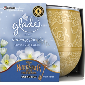 Glade Dancing Flowers - Jasmín, Lilie a Jablko vonná svíčka ve skle, doba hoření až 30 hodin 120 g