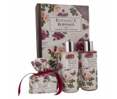 Bohemia Gifts Botanica Šípek a růže sprchový gel 200 ml + šampon na vlasy 200 ml + ručně vyráběné toaletní mýdlo 100 g, kniha kosmetická sada