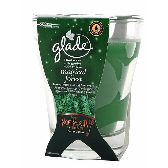 Glade by Brise Magical Forest - Jehličí čerstvé borové chvojí se svátečním kořením s tóny skořice vonná velká svíčka ve skle, doba hoření až 52 hodin 224 g
