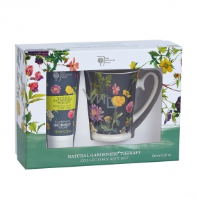 Bronnley RHS Natural Gardeners Therapy krém na ruce a nehty 100 ml + Hrneček dárková sada - POŠKOZENO