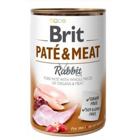 Brit Paté & Meat Králík a kuře čisté masové paté kompletní krmivo pro psy 400 g
