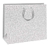 Ditipo Dárková papírová taška Glitter 31 x 12 x 26 cm stříbrná