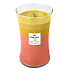 WoodWick Trilogy Tropical Sunrise - Tropický východ slunce vonná svíčka s dřevěným knotem a víčkem sklo velká 609 g