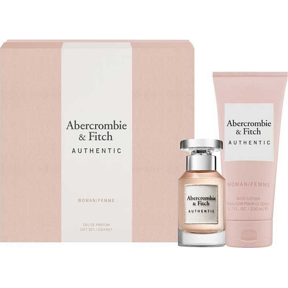 Abercrombie & Fitch Authentic Woman parfémovaná voda pro ženy 50 ml + tělové mléko 200 ml, dárková sada