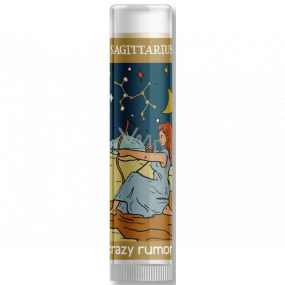 Crazy Rumors Zodiac Střelec balzám na rty s příchutí citrusů, koření a lesního ovoce 4,4 ml