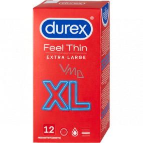 Durex Feel Thin Extra Large kondom XL 12 kusů