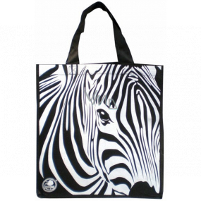 Taška nákupní látková Zebra 34 x 36 x 22 cm