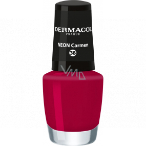 Dermacol Neon Nail Polish Neonový lak na nehty 38 Neon Carmen 5 ml