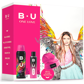 B.U. One Love toaletní voda 50 ml + deodorant sprej 150 ml + čepice, kosmetická sada pro ženy