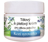 Bione Cosmetics Kozí syrovátka tělový a pleťový krém pro citlivou pokožku 260 ml