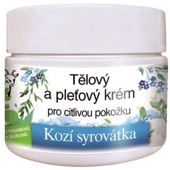 Bione Cosmetics Kozí syrovátka tělový a pleťový krém pro citlivou pokožku 260 ml