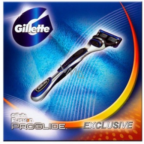 Gillette Fusion ProGlide Exclusive holicí strojek + náhradní hlavice 1 kus + ručník, kosmetická sada, pro muže