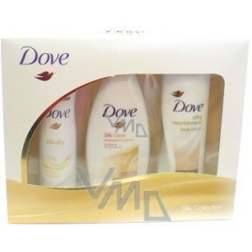 Dove Silk deodorant sprej 150 ml + sprchový gel 250 ml + tělové mléko 250 ml, kosmetická sada