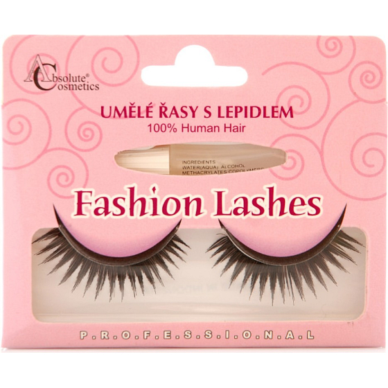 Absolute Cosmetics Fashion Lashes Umělé nalepovací řasy středně dlouhé obloučkové černé s lepidlem 047 černé 1 pár