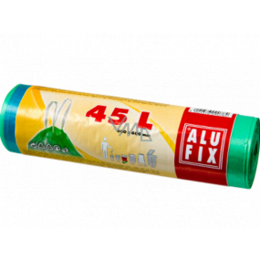 Alufix Sáčky do odpadkového koše zatahovací zelené, 14 µm, 45 litrů, 60 x 60 cm, 20 kusů