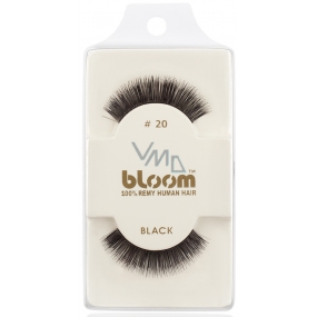 Bloom Natural nalepovací řasy z přírodních vlasů obloučkové černé č. 20 1 pár
