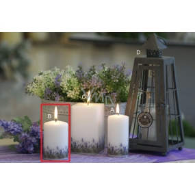Lima Lavender vonná svíčka bílá válec 60 x 90 mm 1 kus