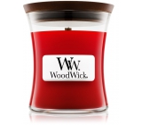 WoodWick Pomegranate - Granátové jablko vonná svíčka s dřevěným knotem a víčkem sklo malá 85 g