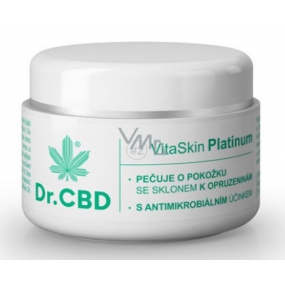 Dr. CBD VitaSkin Platinum Konopný zklidňující balzám na opruzeniny, hnisání, akné, ekzémy, štípnutí hmyzem 30 ml