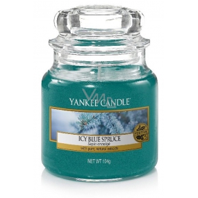 Yankee Candle Icy Blue Spruce - Zledovatělý modrý smrk vonná svíčka Classic malá sklo 104 g