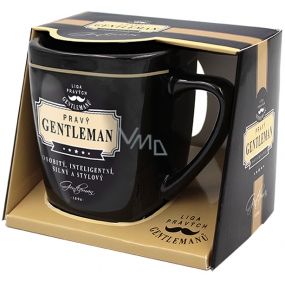 Nekupto Liga Pravých Gentlemanů hrnek v krabičce, Pravý Gentleman - osobitý, inteligentní, silný a stylový 200 ml