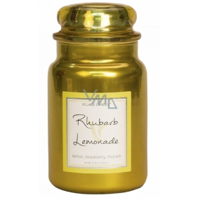 Village Candle Rebarborová citronáda - Rhubarb Lemonade vonná svíčka ve skle 2 knoty 602 g