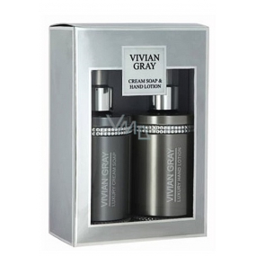 Vivian Gray Crystal Gray tělové mléko 250 ml + sprchový gel 250 ml, kosmetická sada