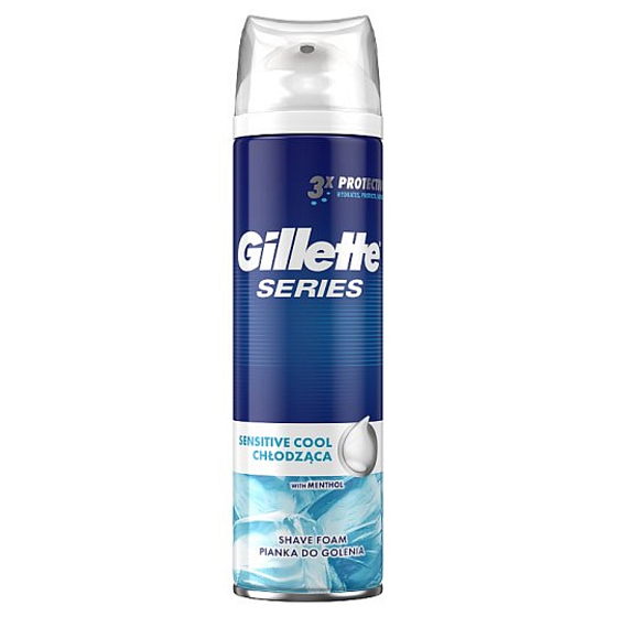 Gillette Series Sensitive Cool pěna na holení pro muže 250 ml