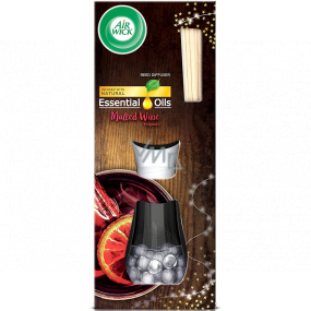 Air Wick Reed Diffuser Essential Oils Mulled Wine - Vůně svařeného vína vonné tyčinky osvěžovač vzduchu 30 ml