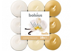 Bolsius Aromatic Vanilla - Vanilka vonné čajové svíčky 18 kusů, doba hoření 4 hodiny
