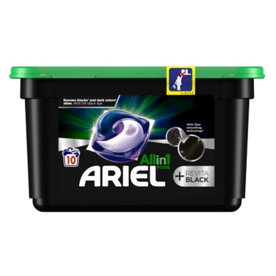 Ariel All in1 Pods Revitablack gelové kapsle pro černé a tmavé prádlo 10 kusů