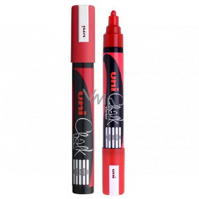 Uni Mitsubishi Chalk Marker křídový popisovač červený 1,8-2,5 mm, PWE-5M