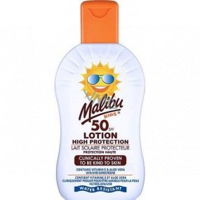 Malibu Kids Lotion SPF50 mléko na opalování pro děti 100 ml