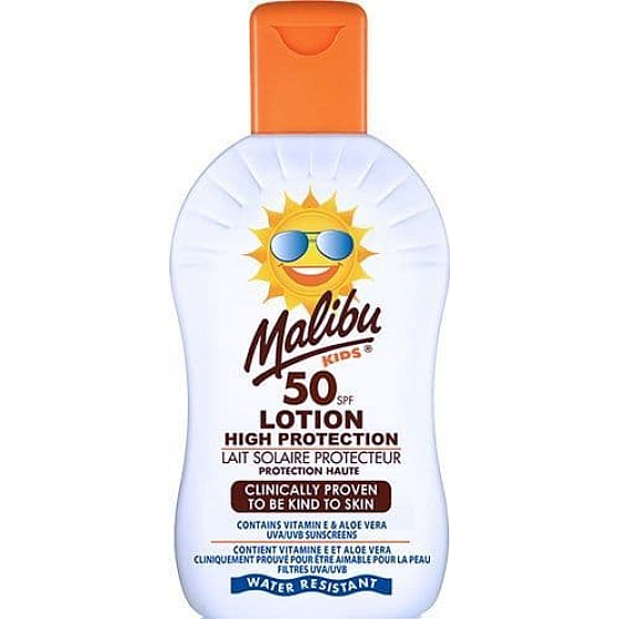 Malibu Kids Lotion SPF50 mléko na opalování pro děti 100 ml